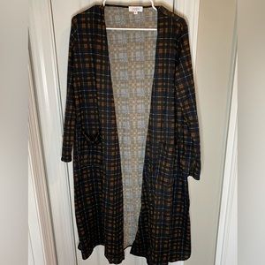 LuLaRoe plaid Sarah cardigan
